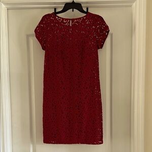 Red dress from Loft Outlet size 6. Lined. Beautiful for fall & Christmas season